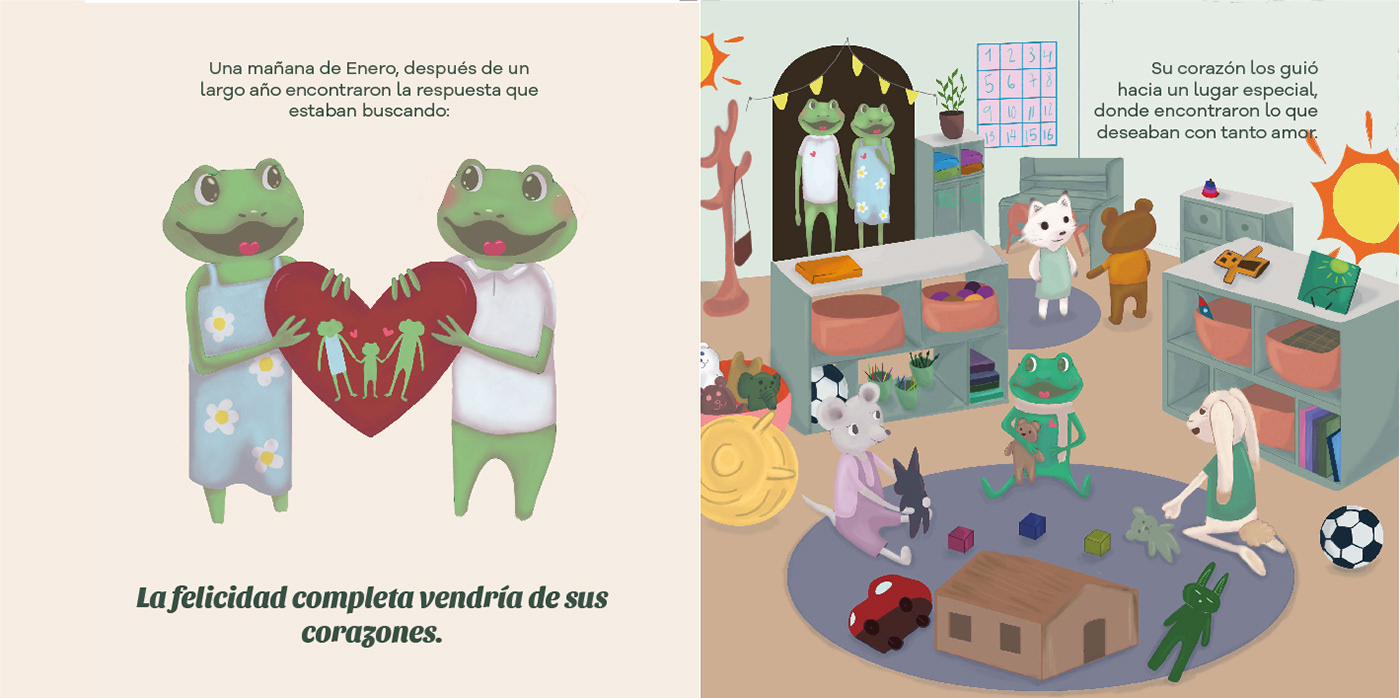 ilustración digital Diseño editorial design ranas frog animals Drawing  artwork