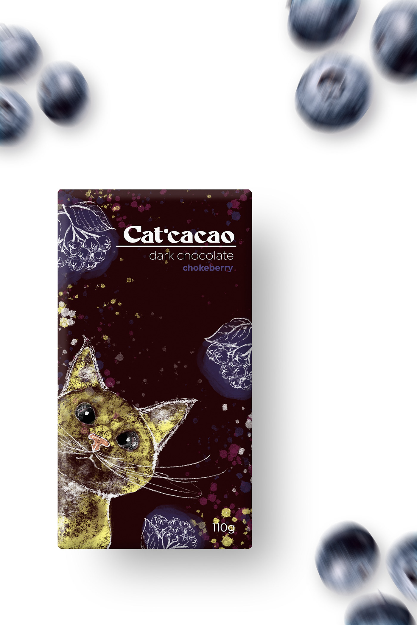 Cat chocolate design digital illustration Drawing  handmade ILLUSTRATION  Packaging pastel watercolor