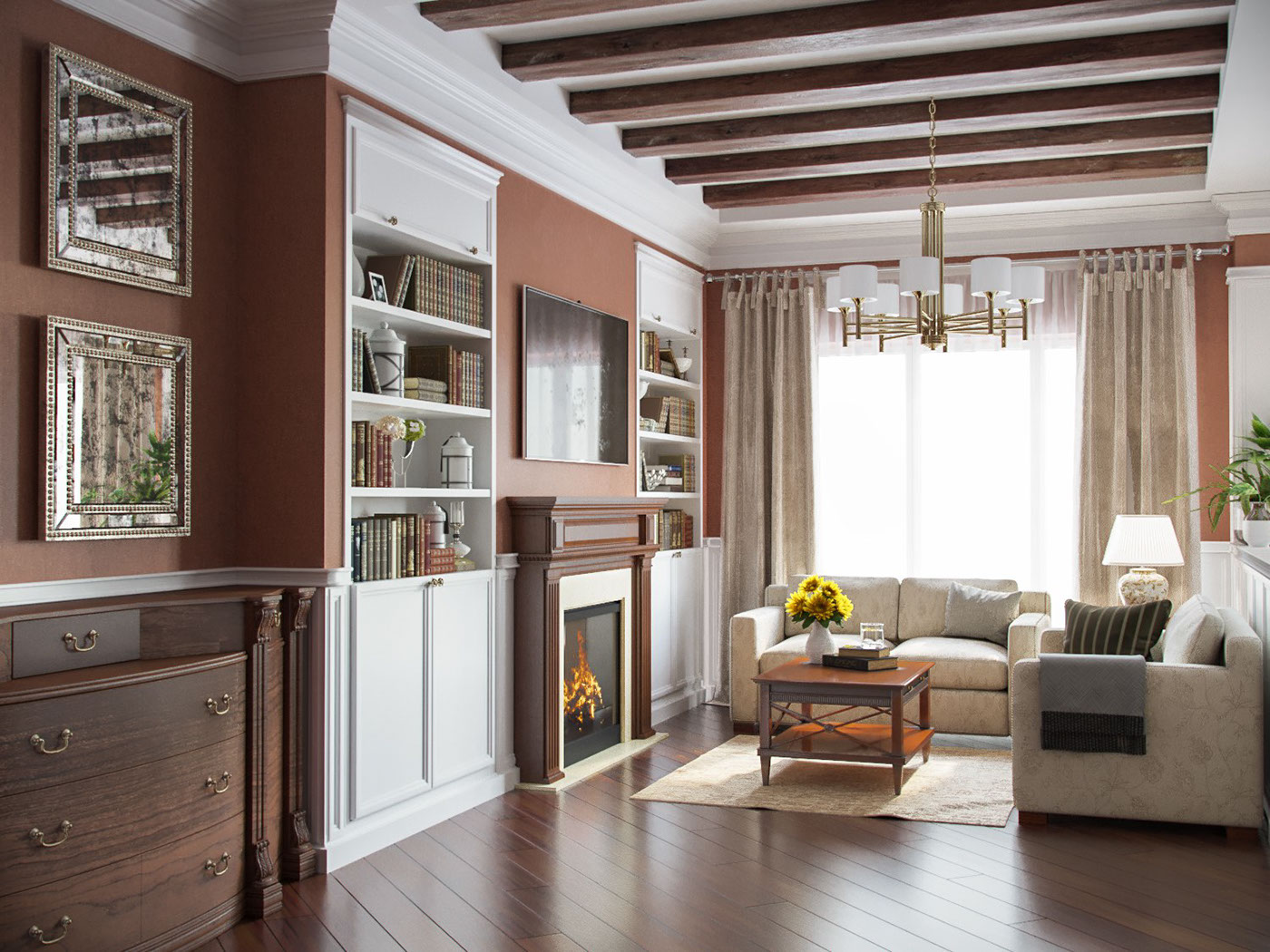 Interior designinterior Render corona design 3dsmax livingroom bedroom classicmodern Vizualization
