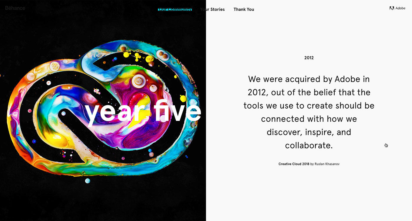 year in review Website microsite
