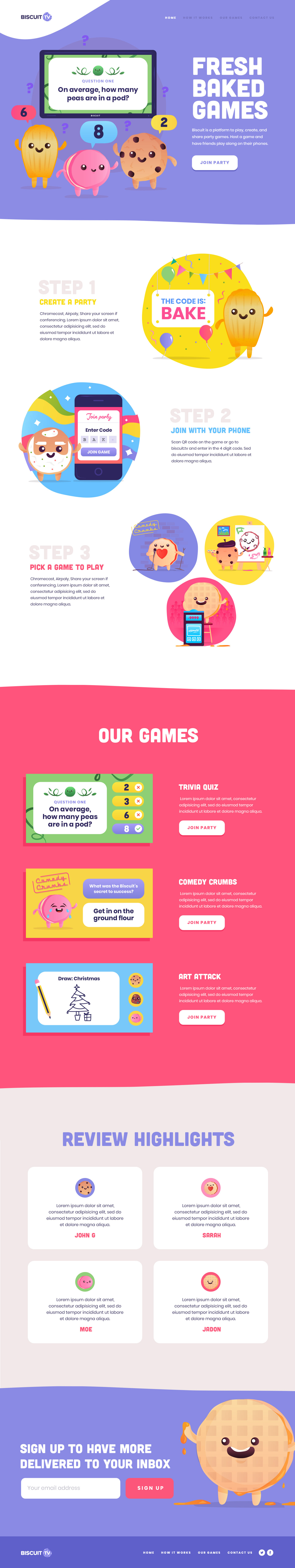 biscuit branding  game ILLUSTRATION  Web Design 