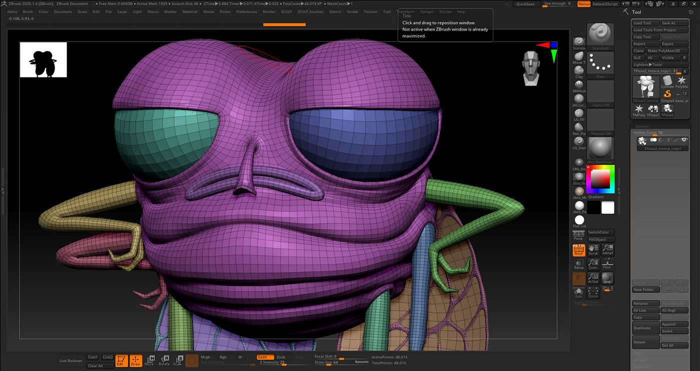 Character design  Zbrush cartoon 3dcharacter 3dmodeling 3D blender cinema4d mosca Fly