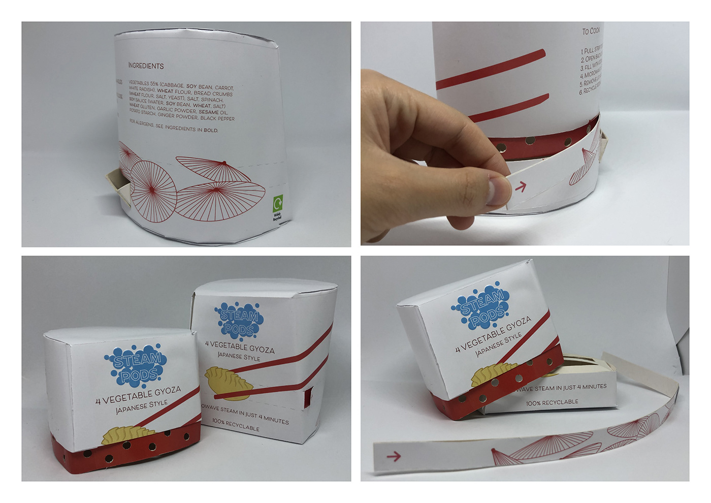 Packaging product design  Steaming starpack