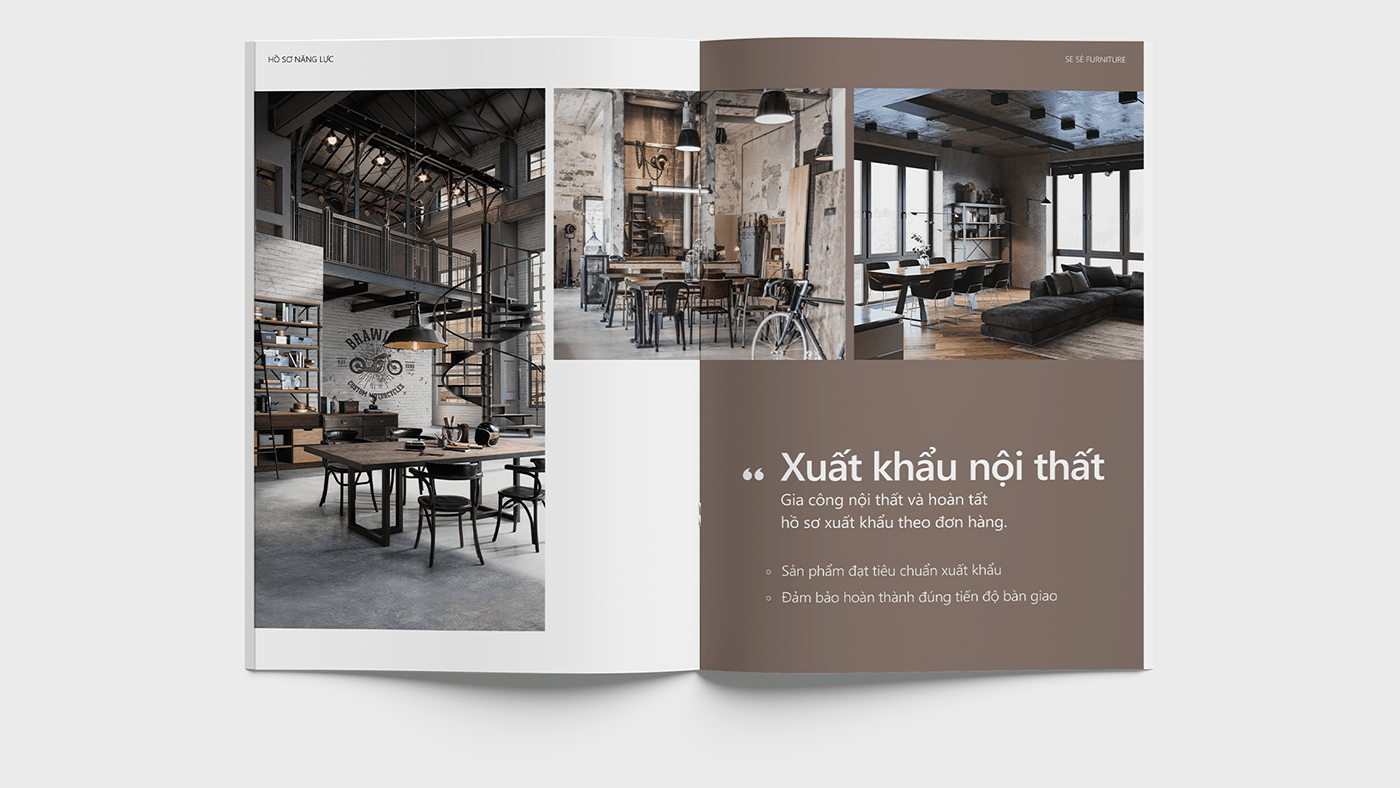 design Graphic Designer Interior furniture company profile brochure magazine print