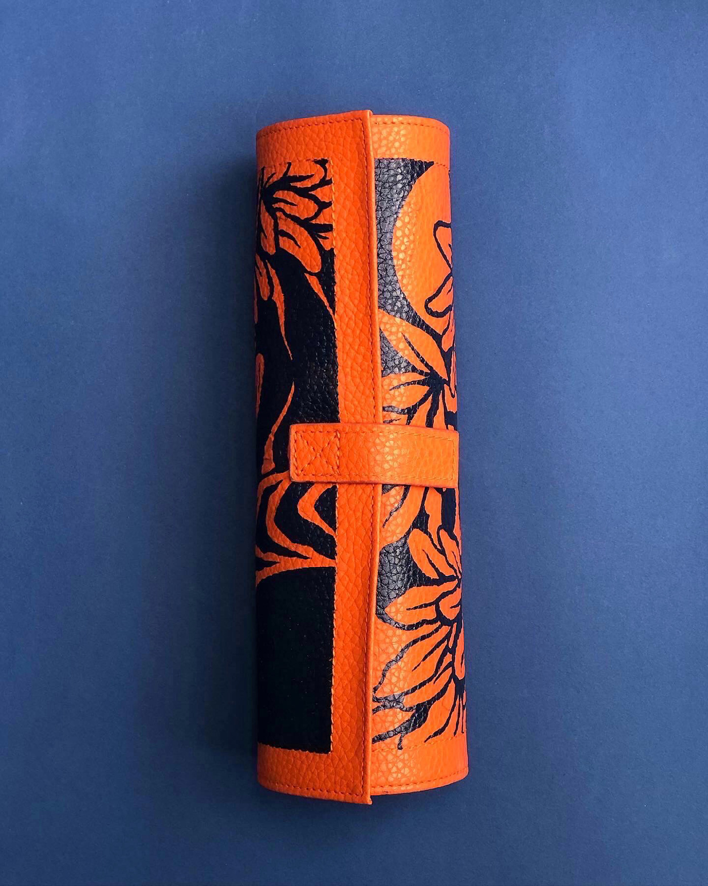 Bespoke artwork: Hand-painted leather product illustrating the 'Year of the Tiger', by Shann Larsson
