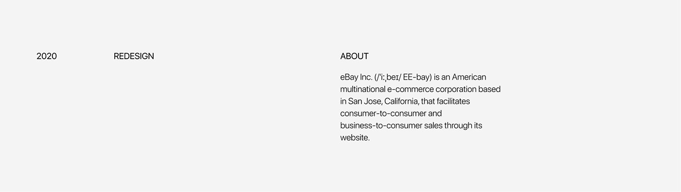 e-commerce e-shop eBay minimal online store Product Page redesign ux/ui Webdesign Website