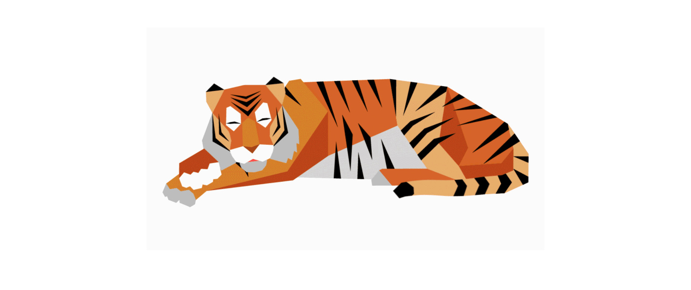 animal Drawing  sleep tiger