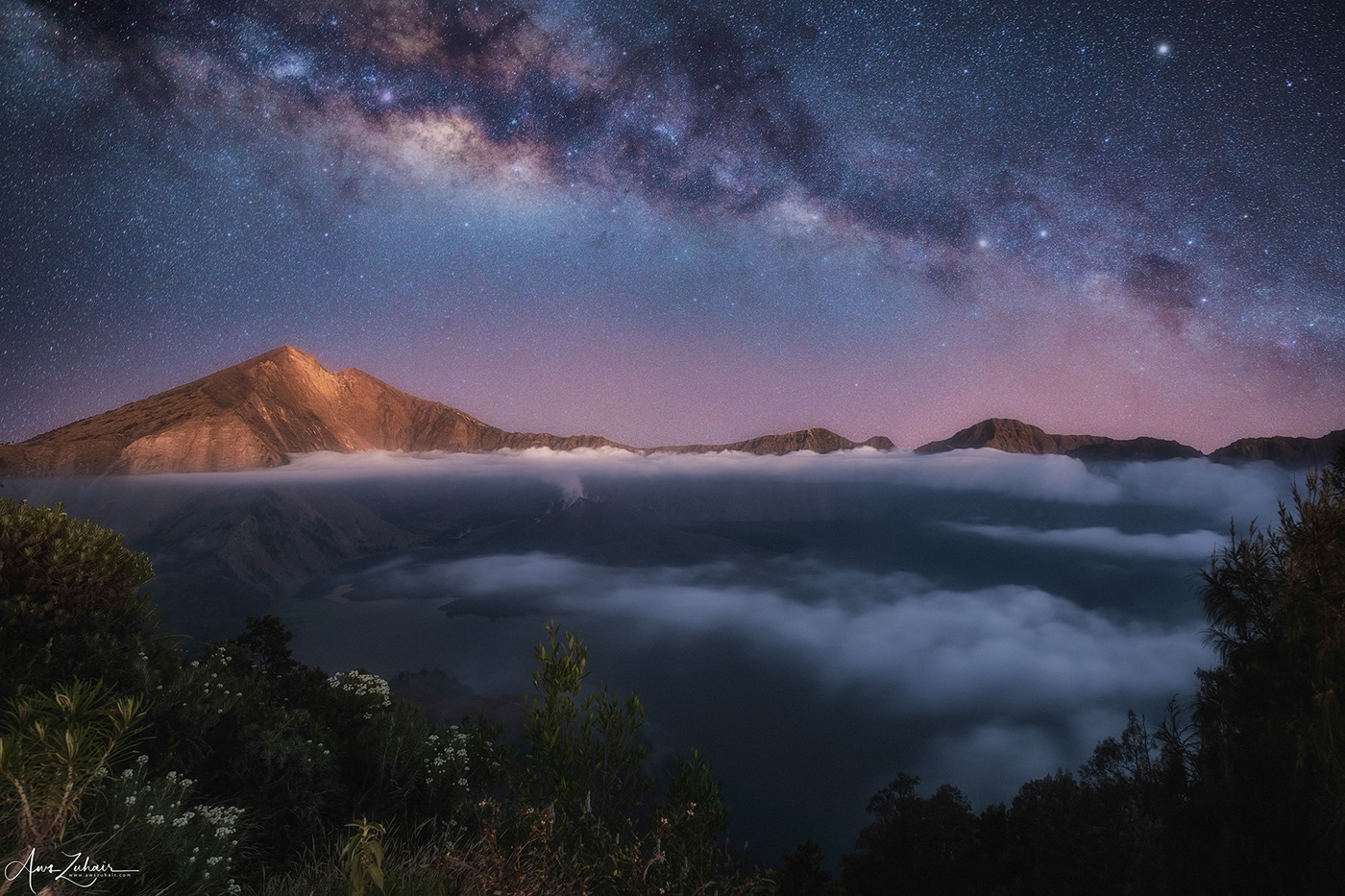 astrophotography galaxy lake Landscape long exposure milky way mountains night photography stars Travel