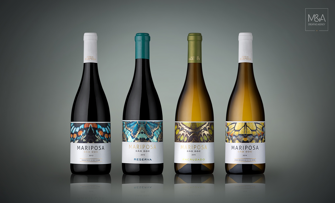 wine vinho Label design Packaging butterfly wine label