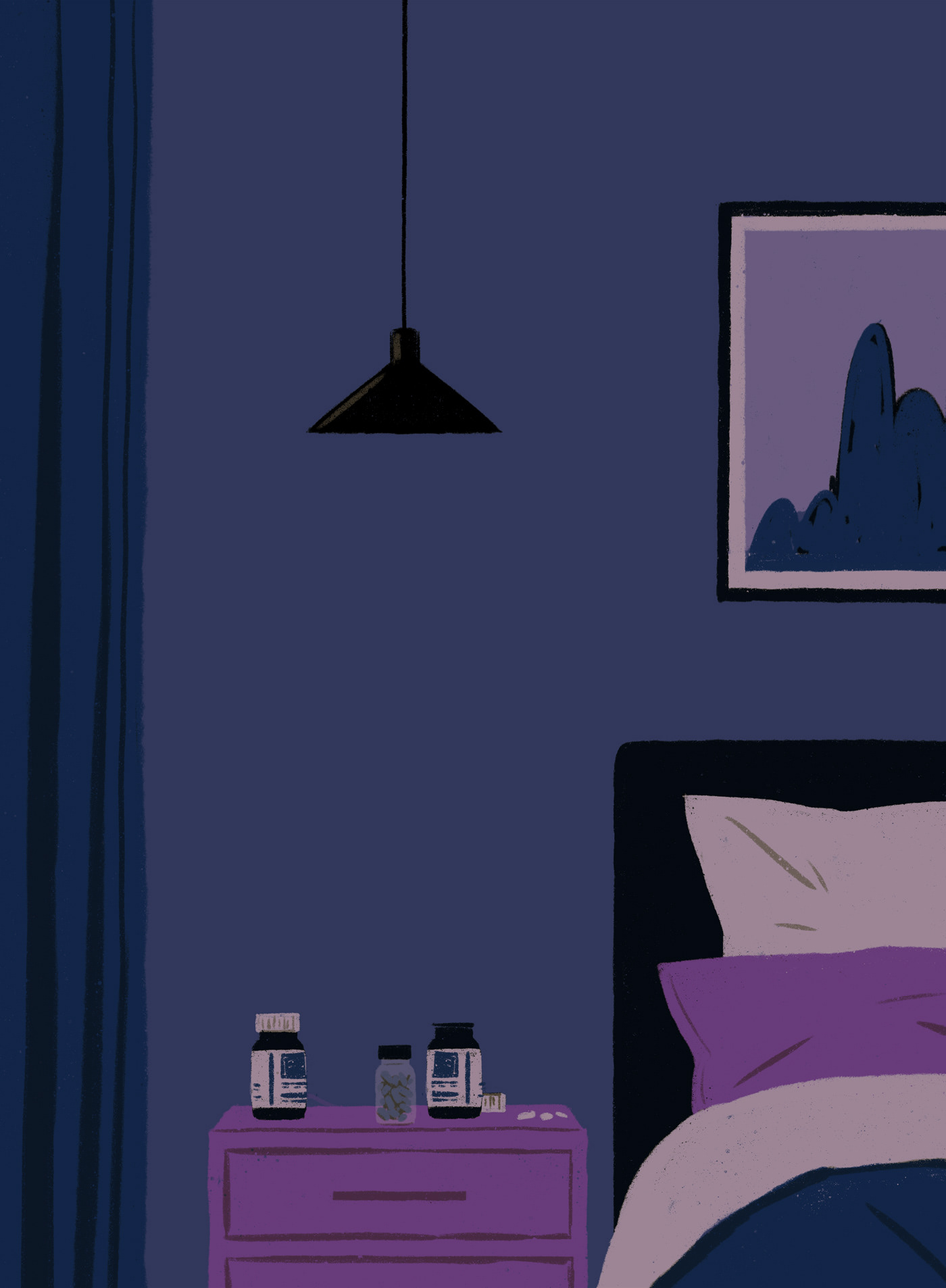 bed bedroom blue Health Interior magazine night science sleep universe