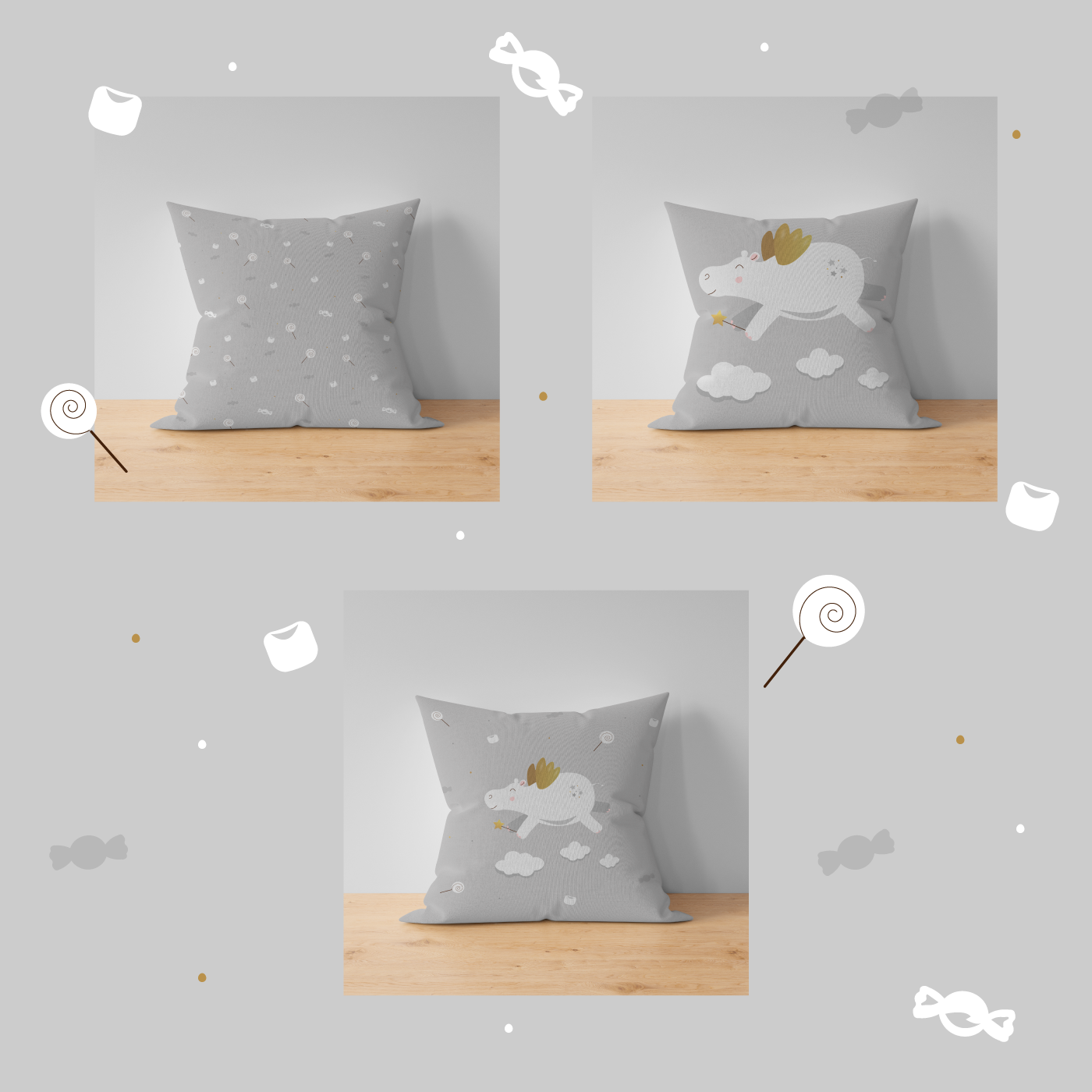 pattern pattern design  pillow cute animals ILLUSTRATION  bed linen textile graphic design  Pillow Design