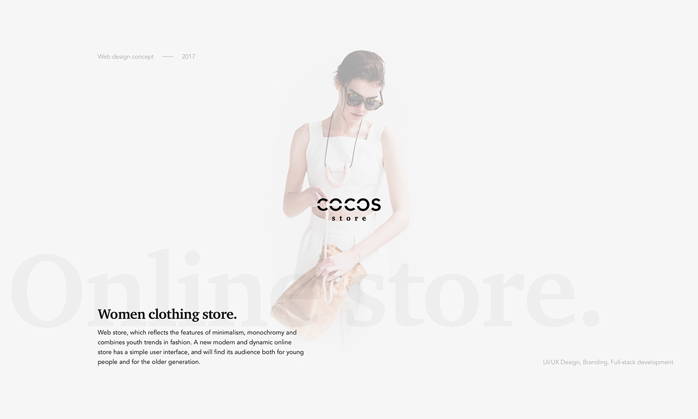 ux Web Design  UX design modern E COMMERCE minimal women Clothing store