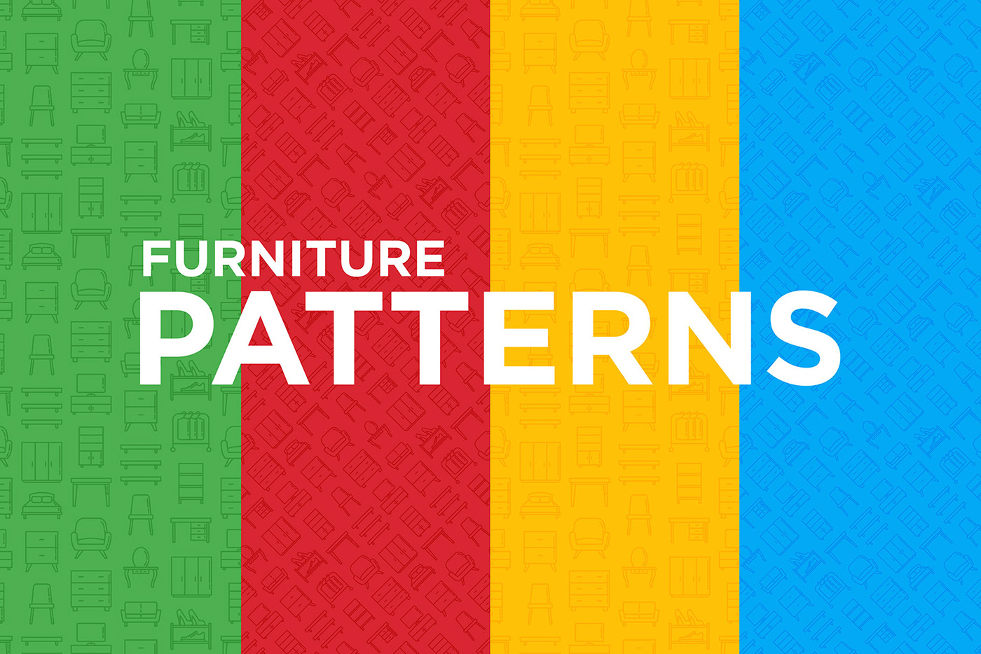 furniture Icon line sofa seamless pattern design Interior vector chair