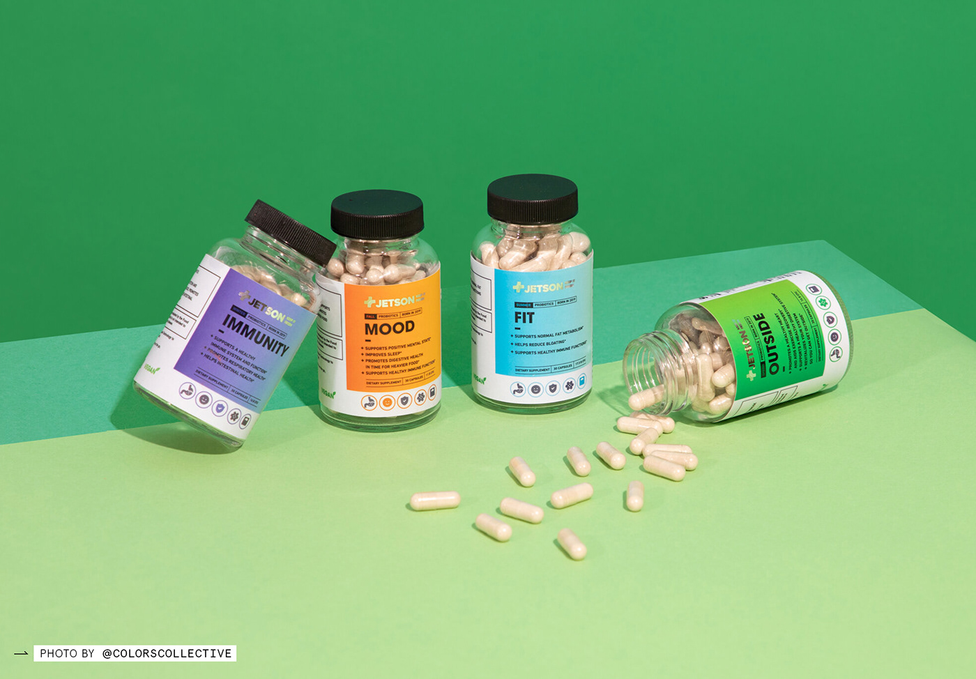 bottles color delivery fresh gut Health pills probiotics season supplements