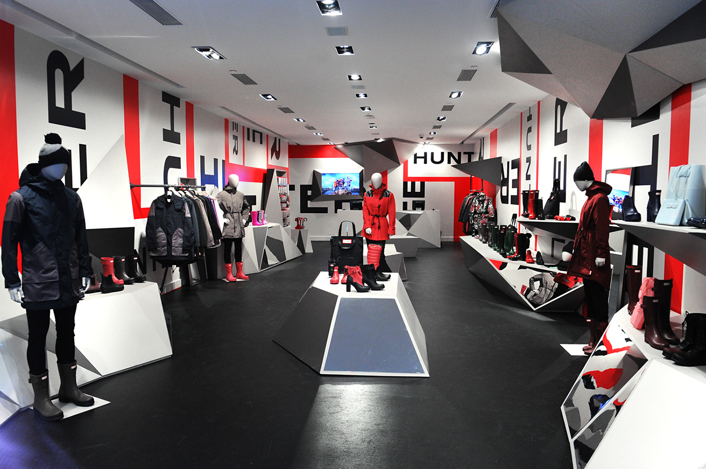 hunter Popup Special events NYC store store Event Design Display Fashion  brand