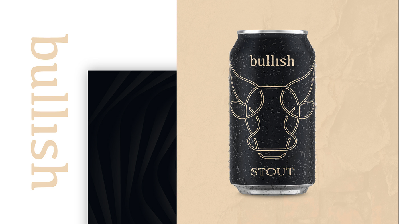 beer branding  brewery bull can coaster cow identity