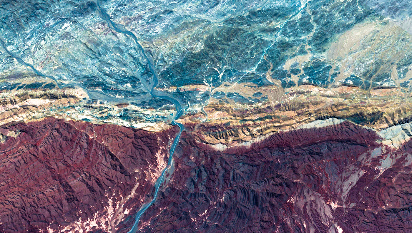 google Iran earth colorful mountain Ocean river desert aerial landscape art sea