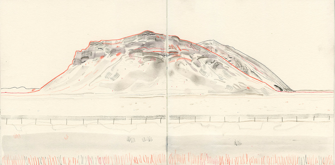 iceland sketchbook Drawing  mountains moss Natural Form Landscape Europe volcano vulcan