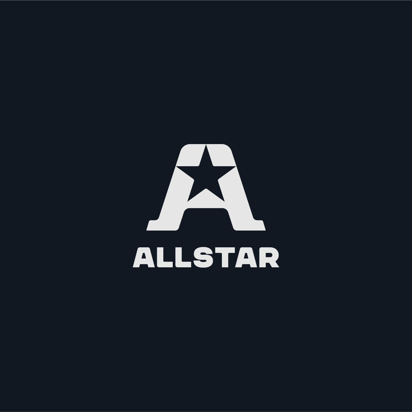 All Star - Letter A and a 5 point Star in the negative space