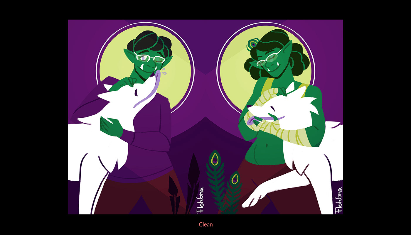 tarot tarot card strength wolf orc Twins twin cards commission fantasy dnd