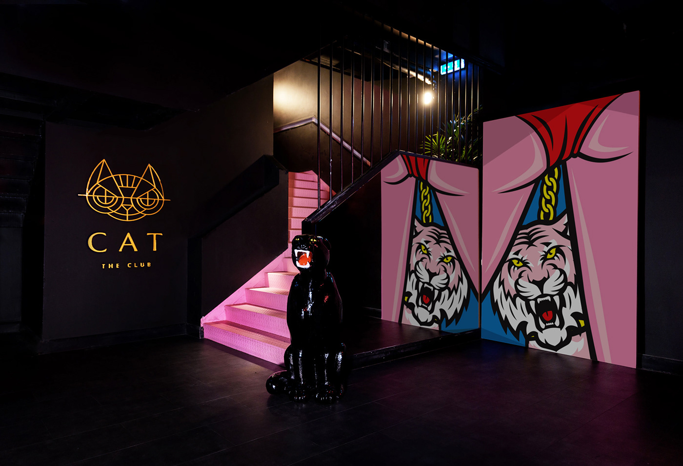 Cat Bar Identity bar logo bar interior menu design logo club interior bar branding club branding Bar Design