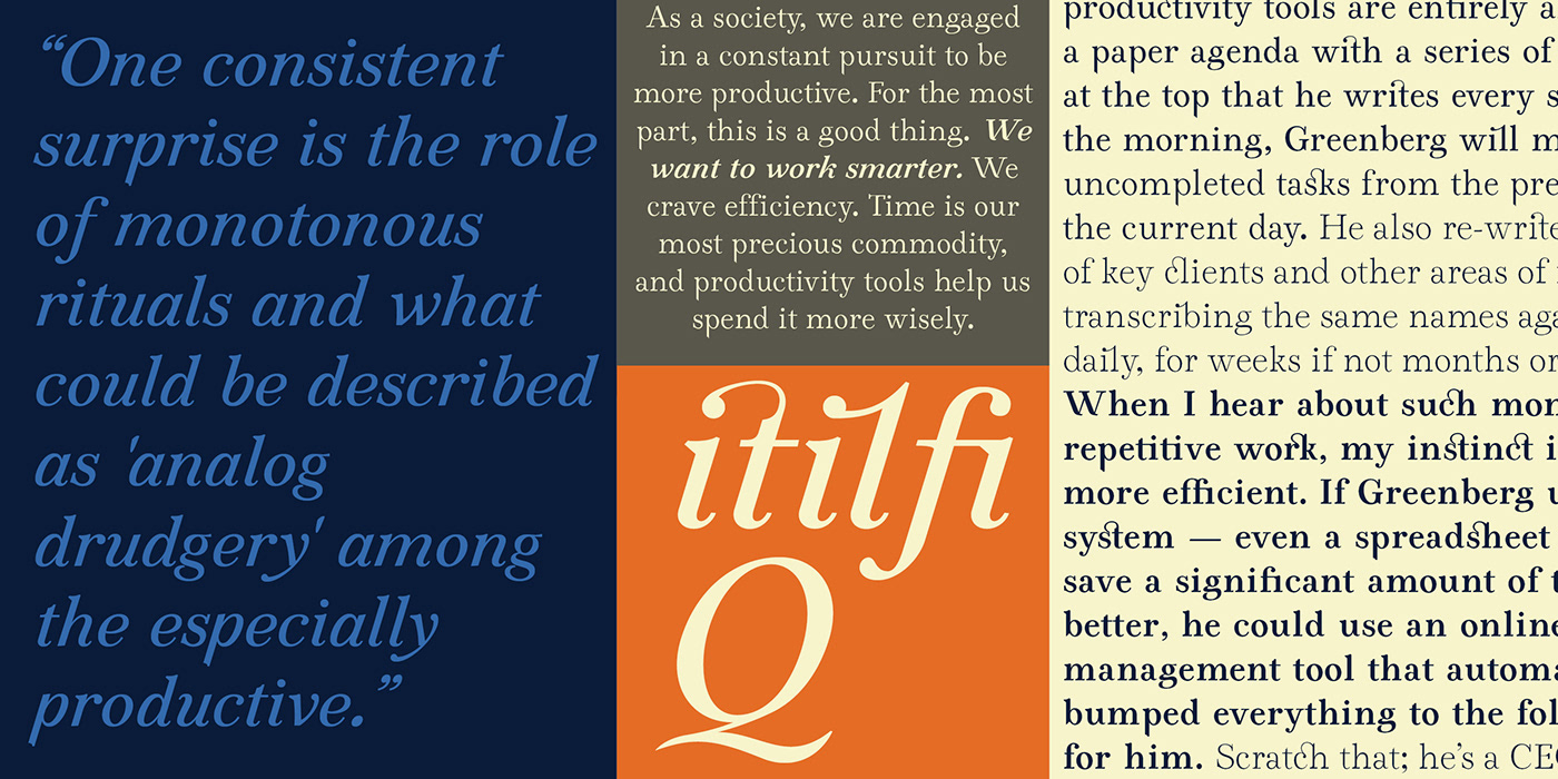 editorial font magazine modern old style oldstyle serif type type design Type Specimen