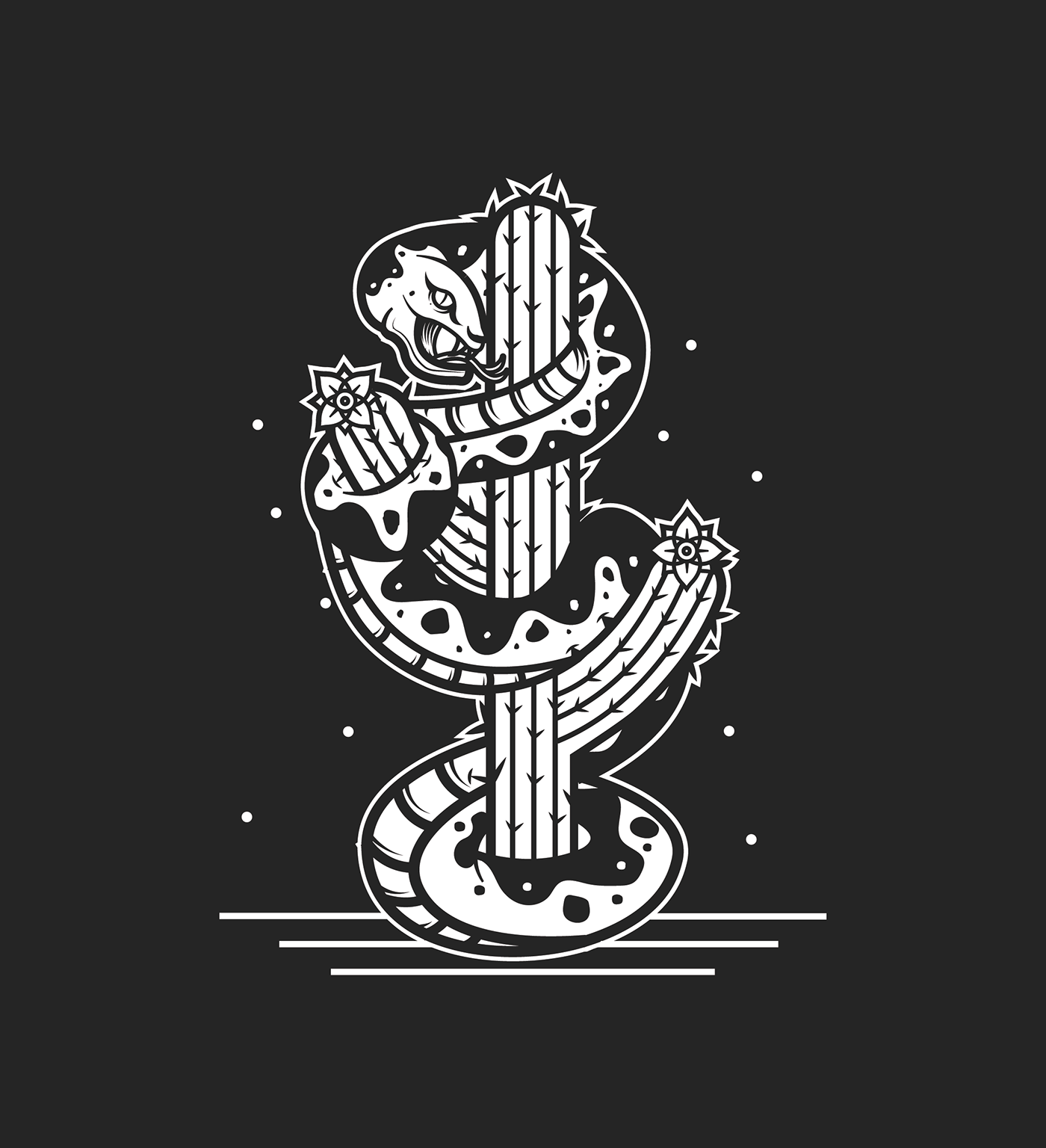 ilustration vector adobeilustrator apparel snake cactus