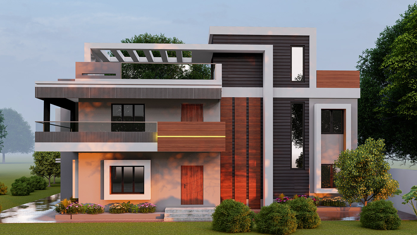 architecture visualization exterior Render Modern house designs modern house elevation home design 3d modeling 3d render home exterior