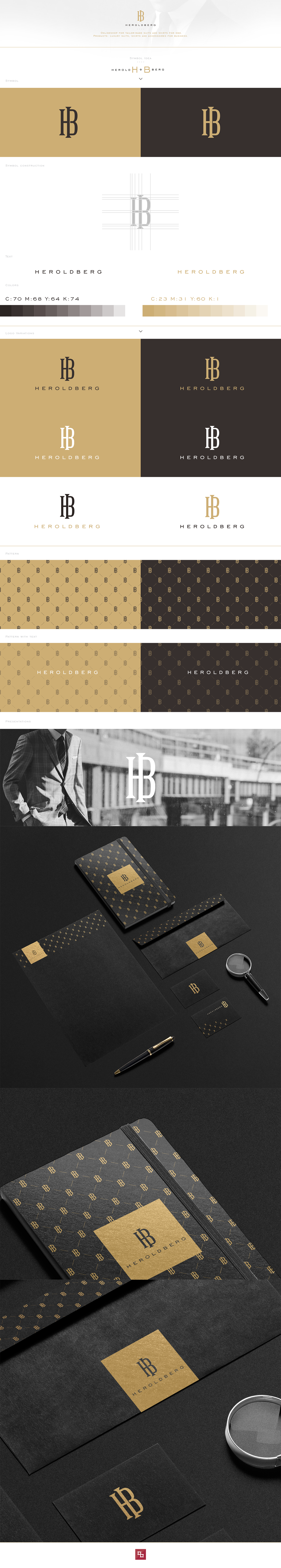graphic luxury brand suits design Project Proposal presentation Mockup new