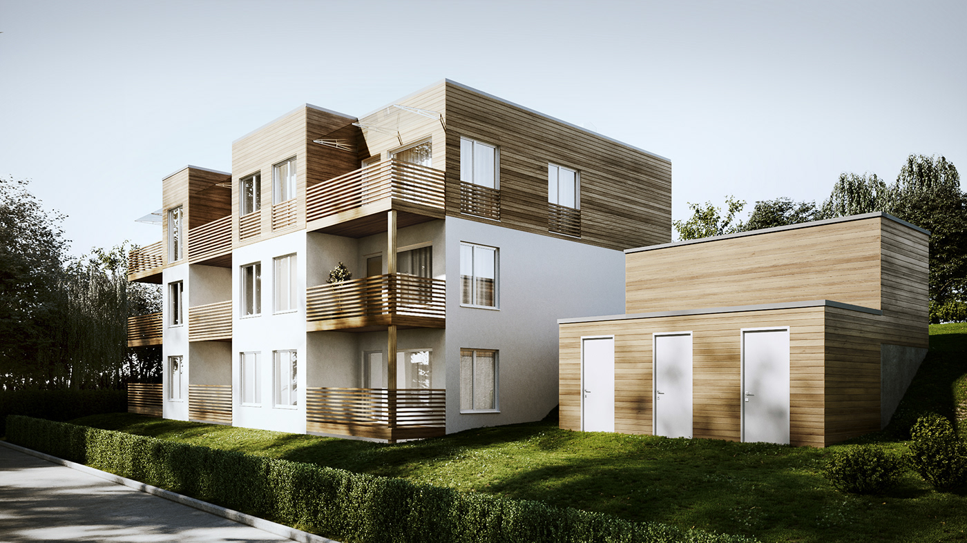 architecture exterior CoronaRender  3dsmax CGI archviz housing