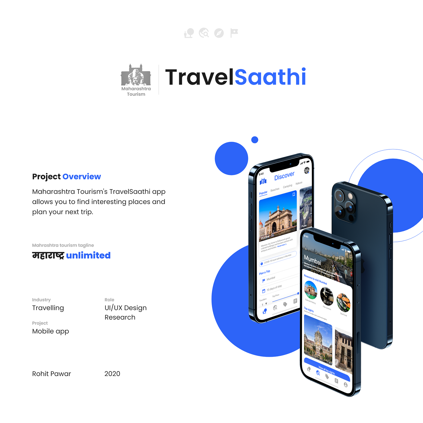 Mobile app research tourism Travel App ui design UX design