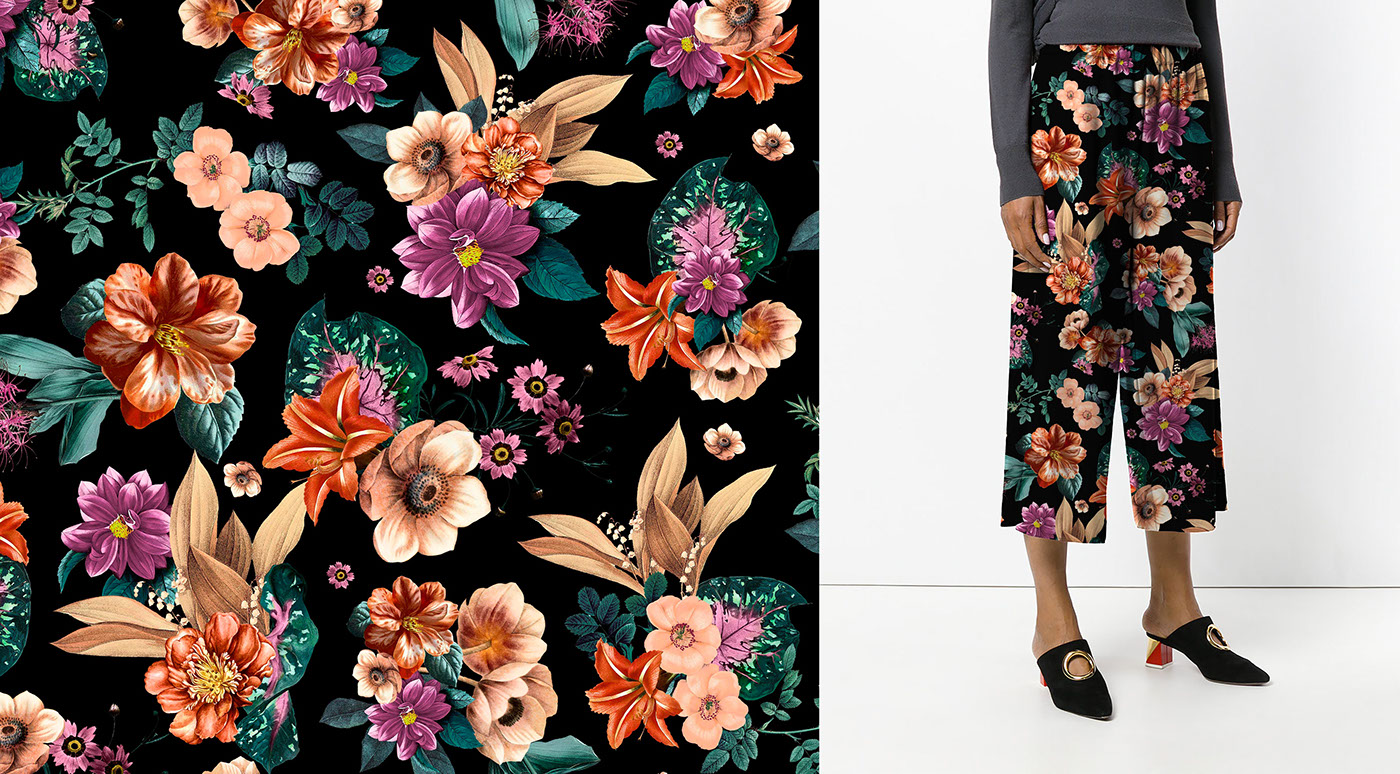 moda pattern Estampas Flowers prints