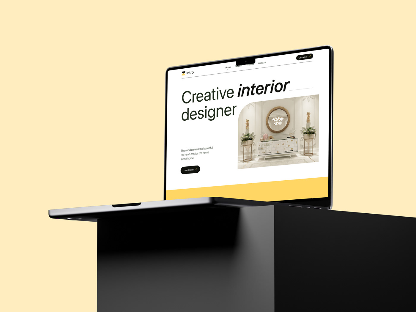 architecture interior design  интерьер Website landing page UI/UX Figma інтер'єр agency home decor