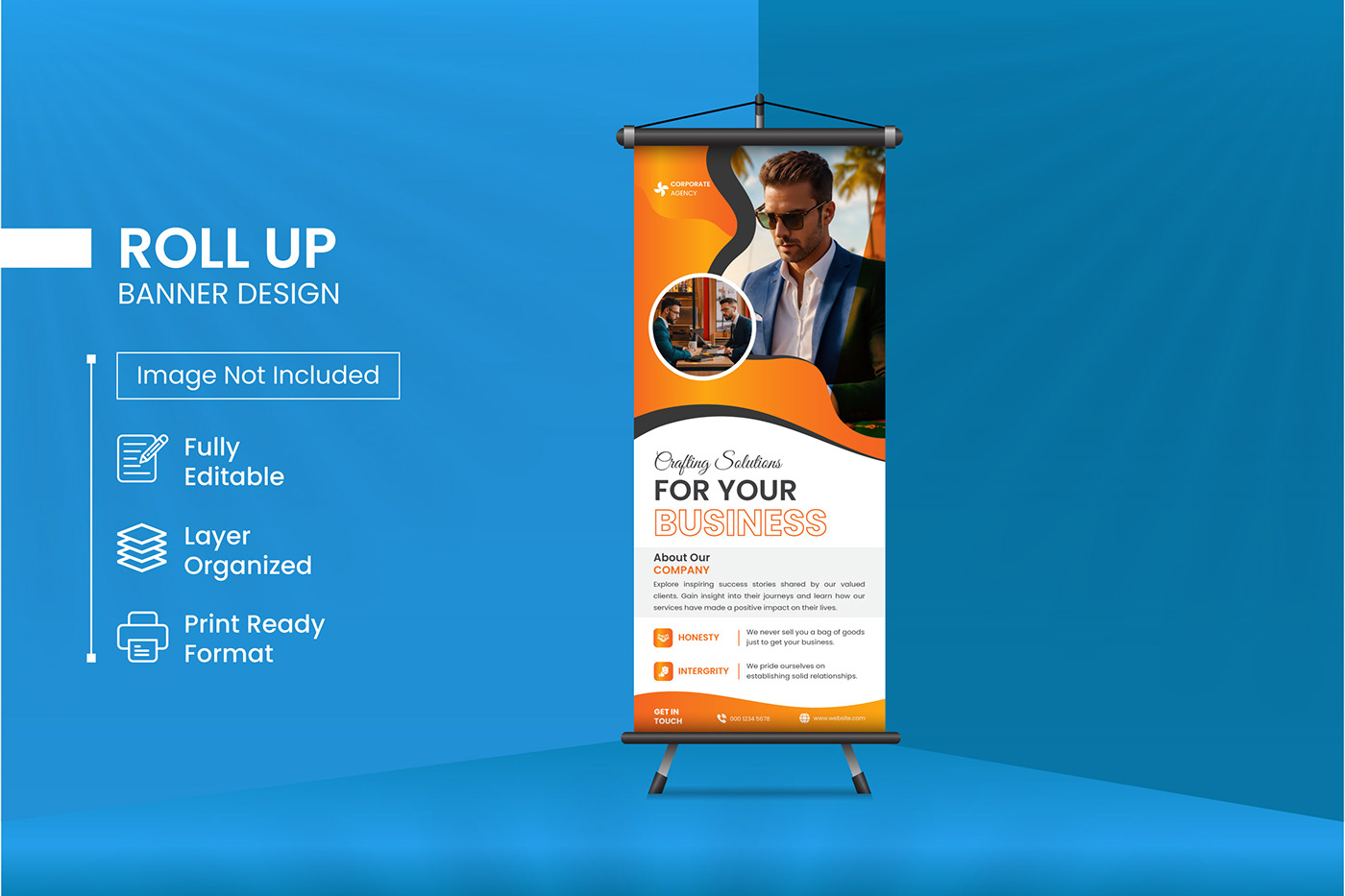 rollup banner Advertising  design roll up banner flyer brochure Roll Up business corporate