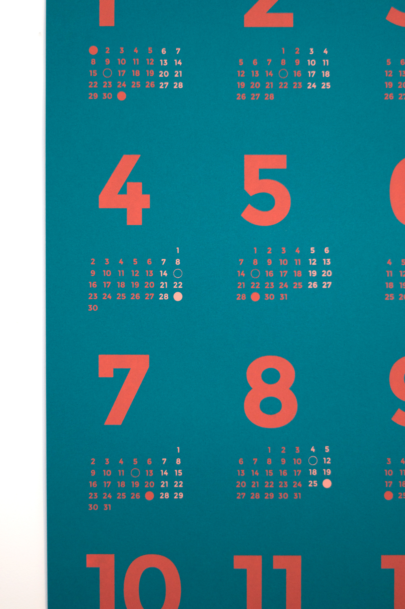 silkscreen calendar 2018 Calendar minimal calendar design calendar graphic design  adobe branding  print print design 