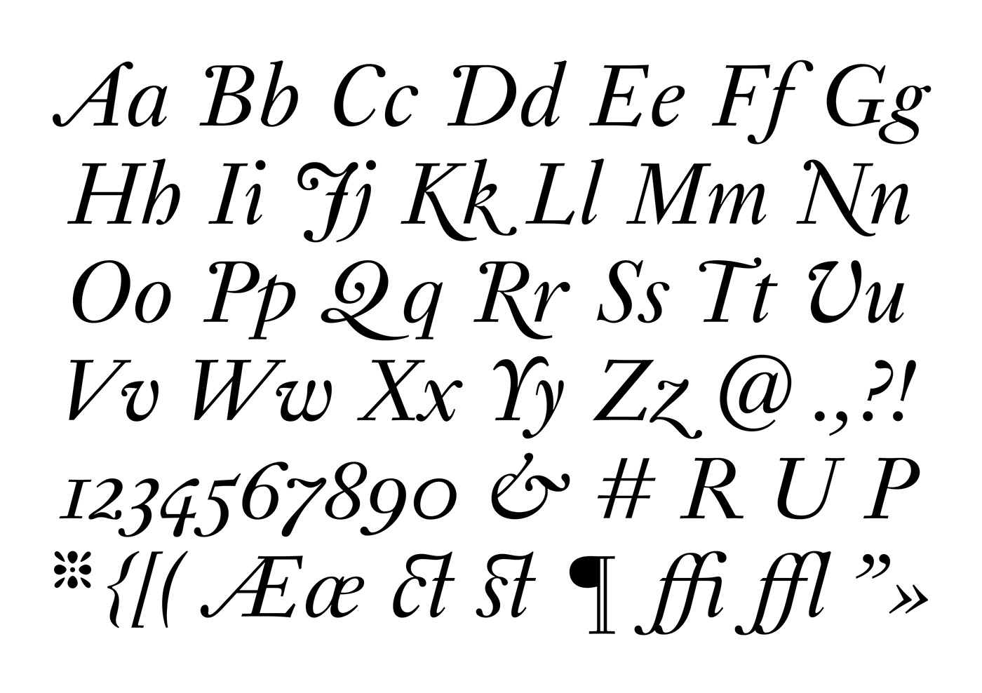 type font typography   Typeface type design roma Rome hybrida italic baroque