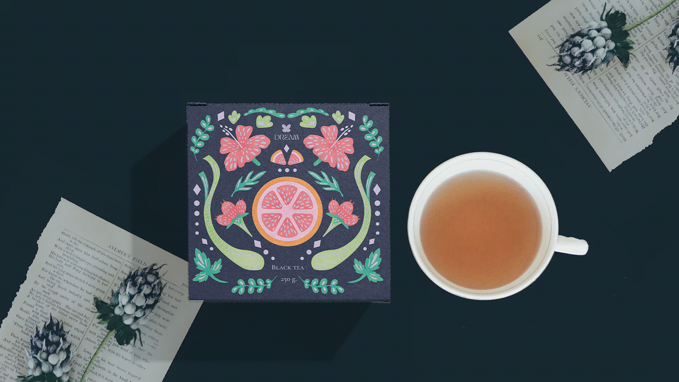 Dream | Tea packaging and illustration.