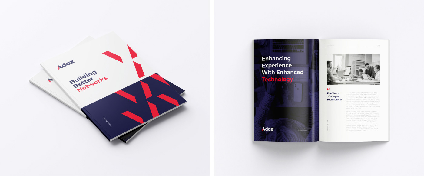 adax branding  informationtechnology IT logo modern rebranding Technology Webdesign