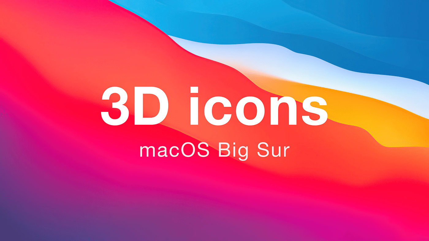 3D apple big sur c4d free freebies icons ios mac os icon UI
