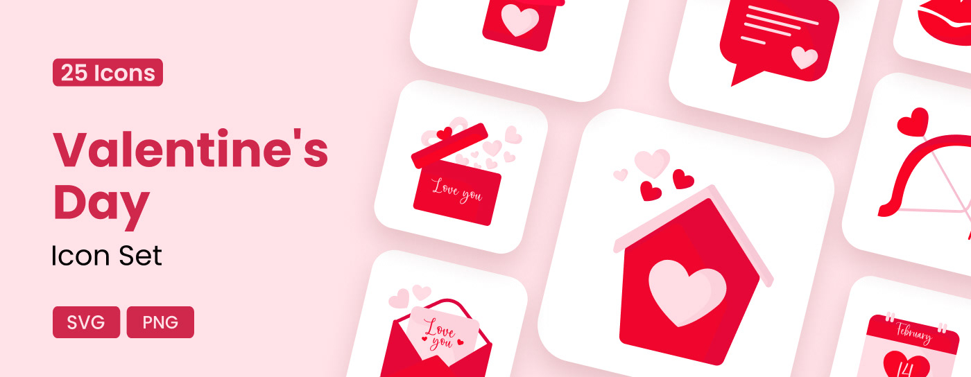 chocolate cupcake gift heart icons Love romantic valentine Valentine's Day vector