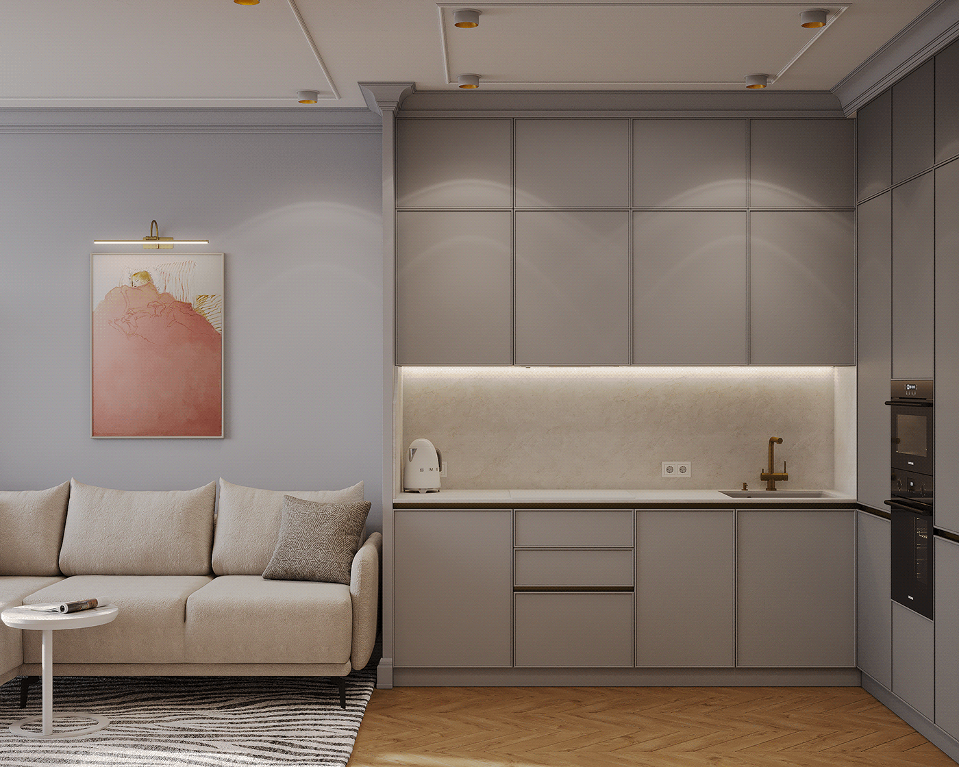 квартира интерьер дизайн интерьера interior design  architecture 3ds max visualization Render 3D modern