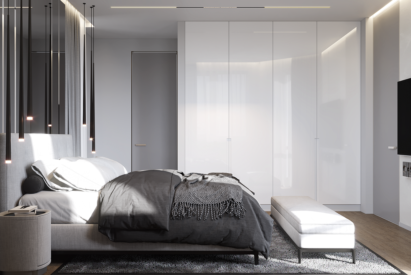интерьер визуализация дизайн спальня Interior design 3D Vizualization