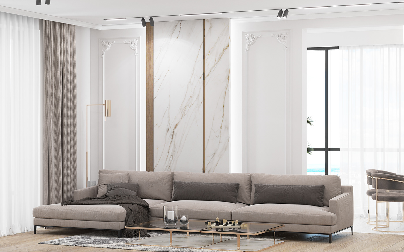 мрамор Marble interior design  лепнина современная классика неоклассика   дизайн интерьера Дизайн квартиры светлый интерьер minimalizm