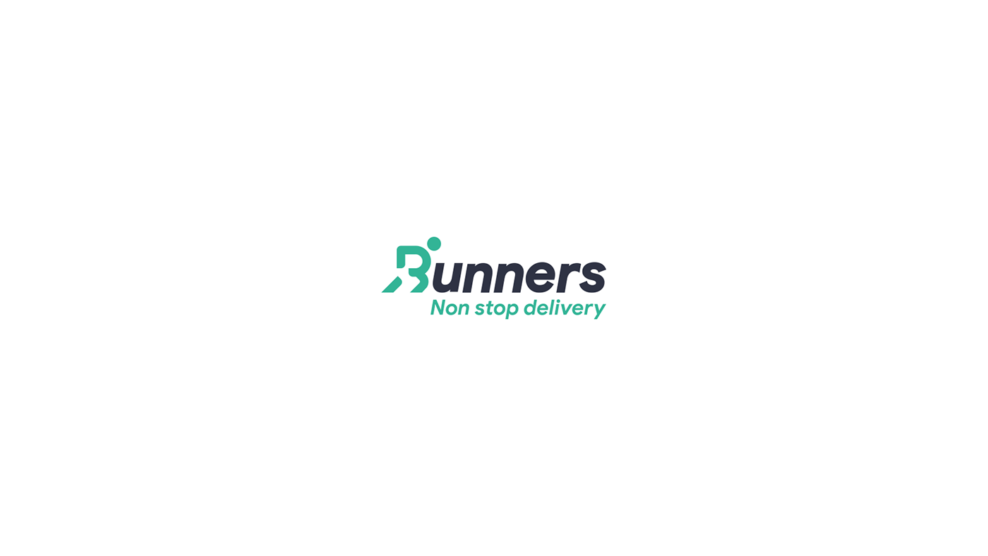 brand delivery free identity logo Mockup runners