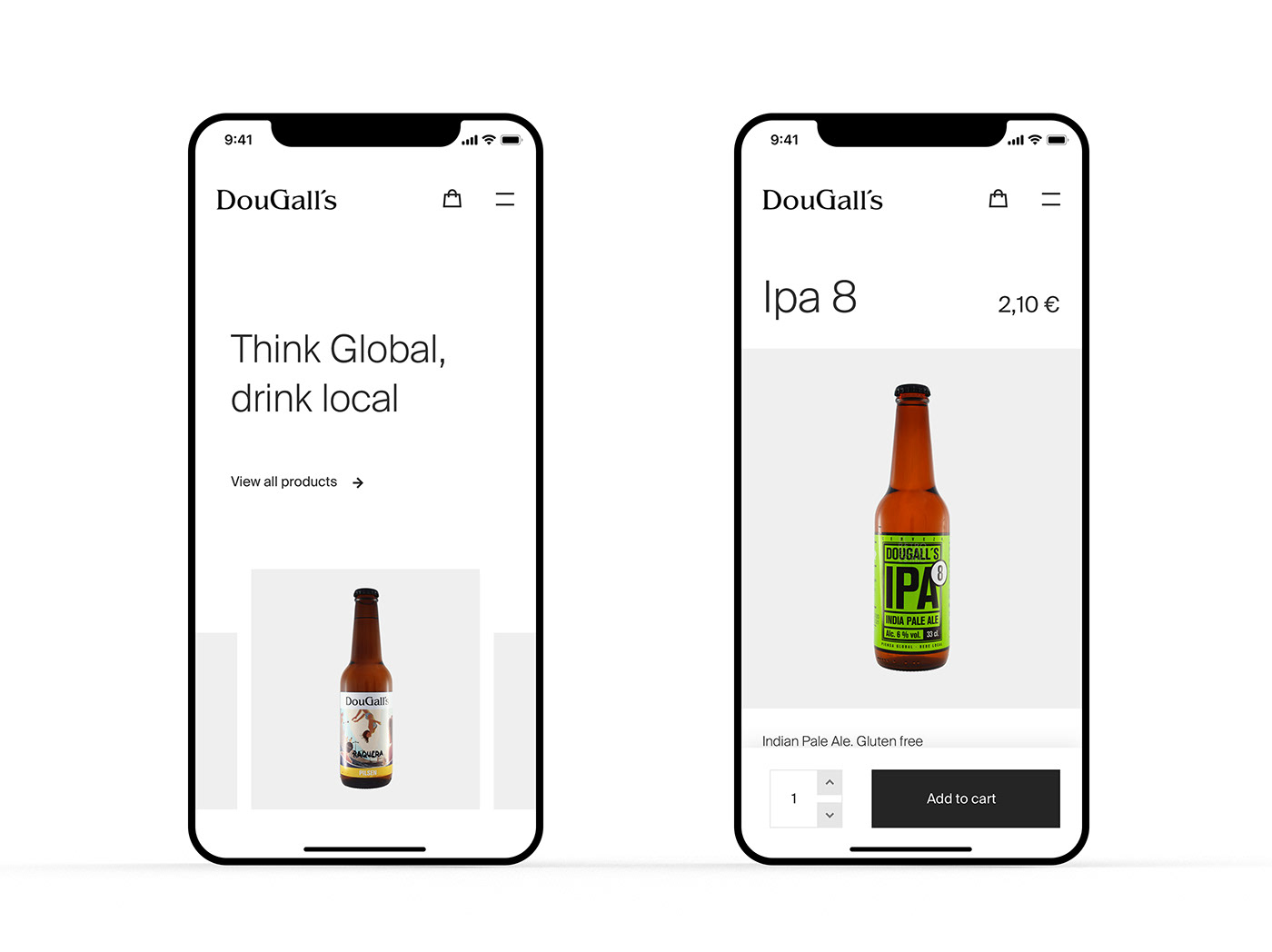 craft beer dougalls interaction ui design ui ux UX design Web Web Design  Website product design 