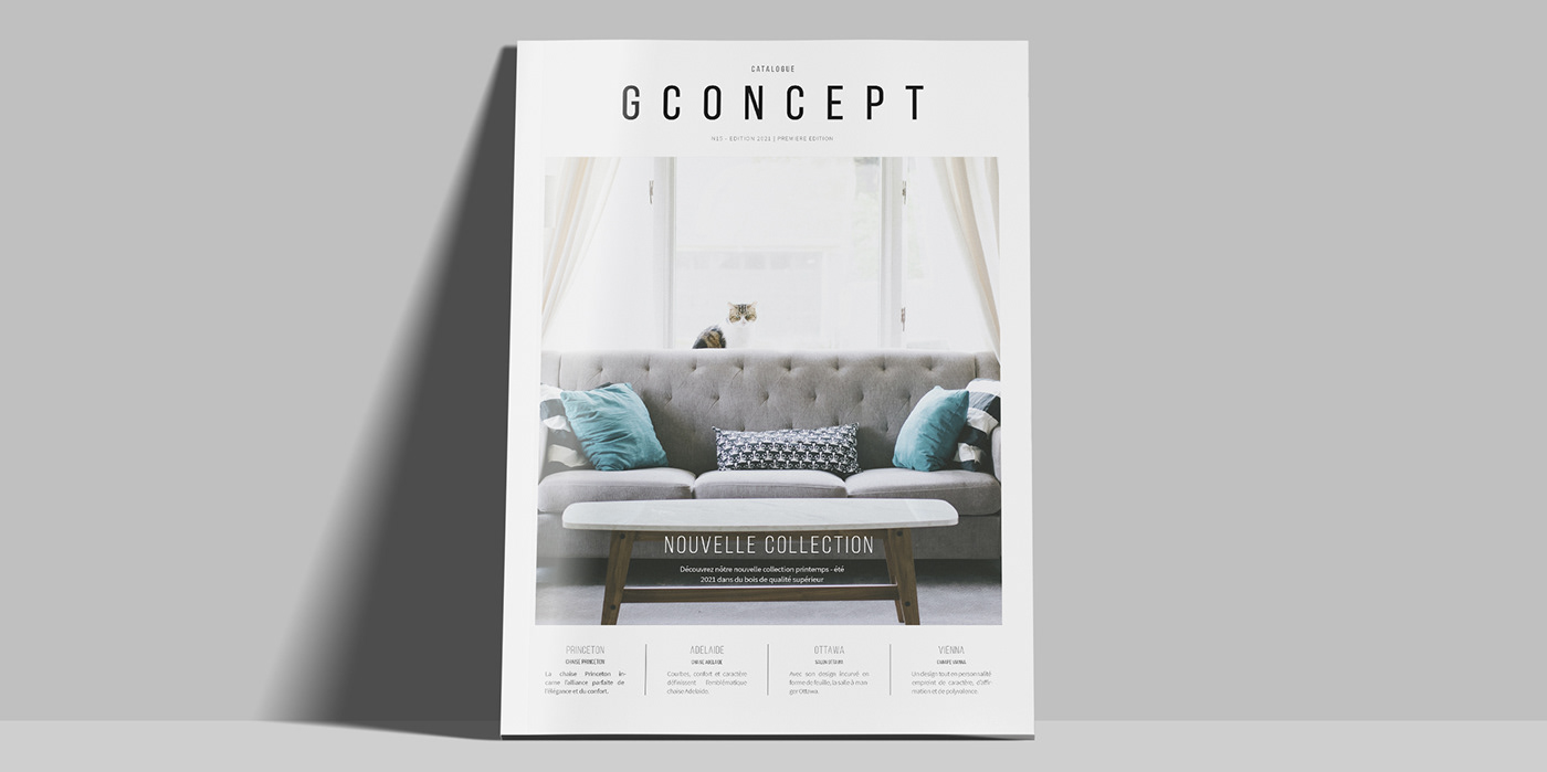 Catalogue edition editorial magazine minimalist design mise en page