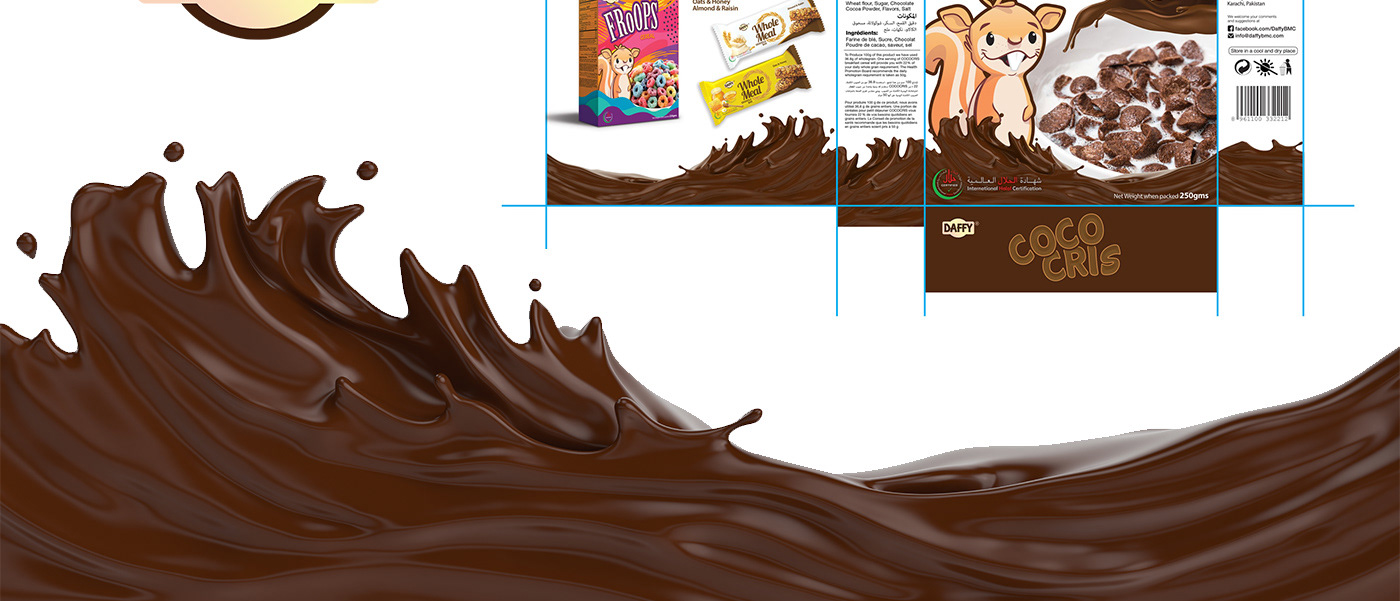 box design Cereal cereal box chocolate chocolate cereals graphic design  Packaging packaging design Pouch Design 