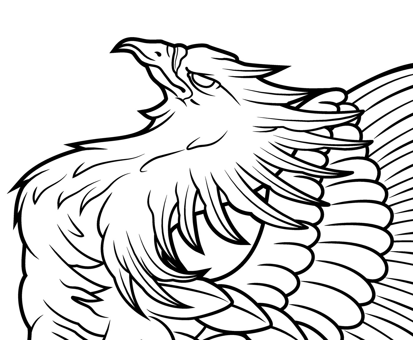 Phoenix firebird oriental tattoo ink color variants