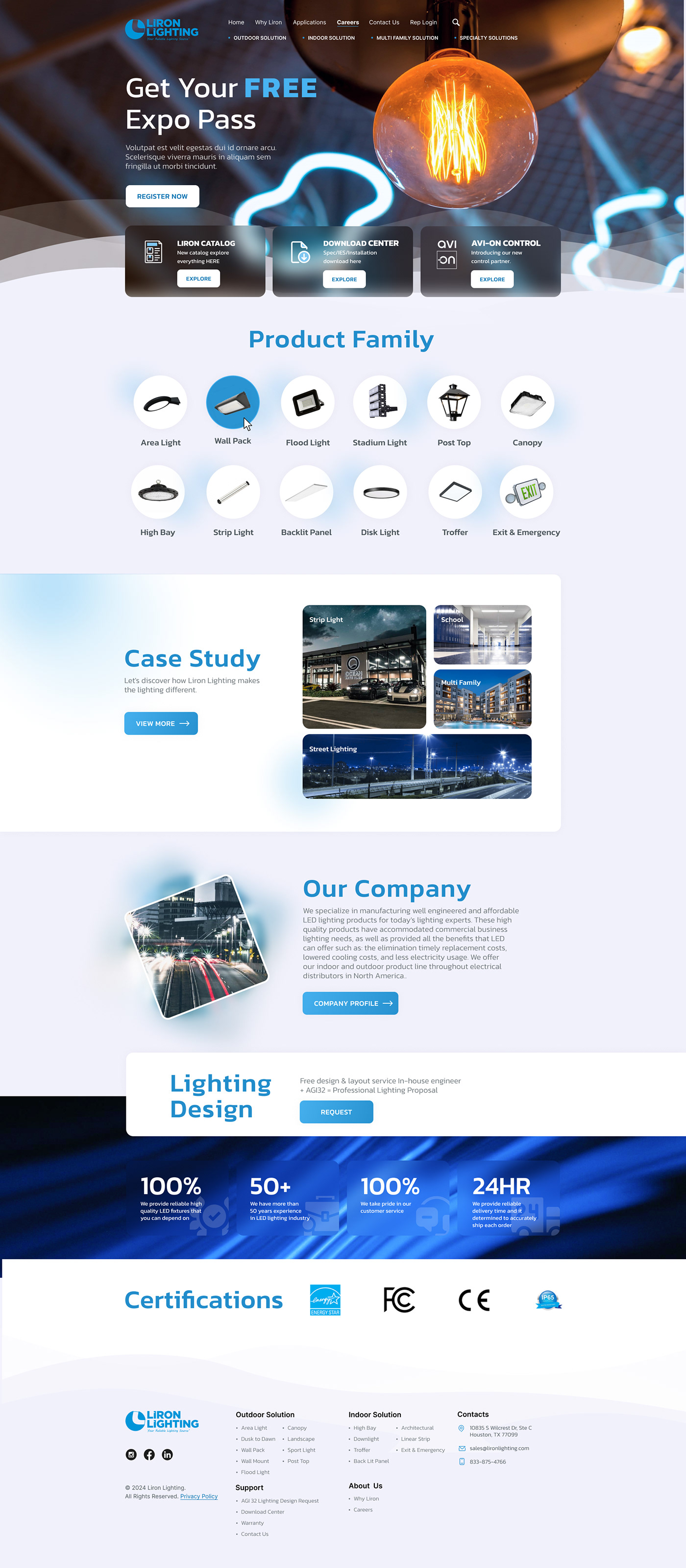 lighting лед light Web Design  Website Figma