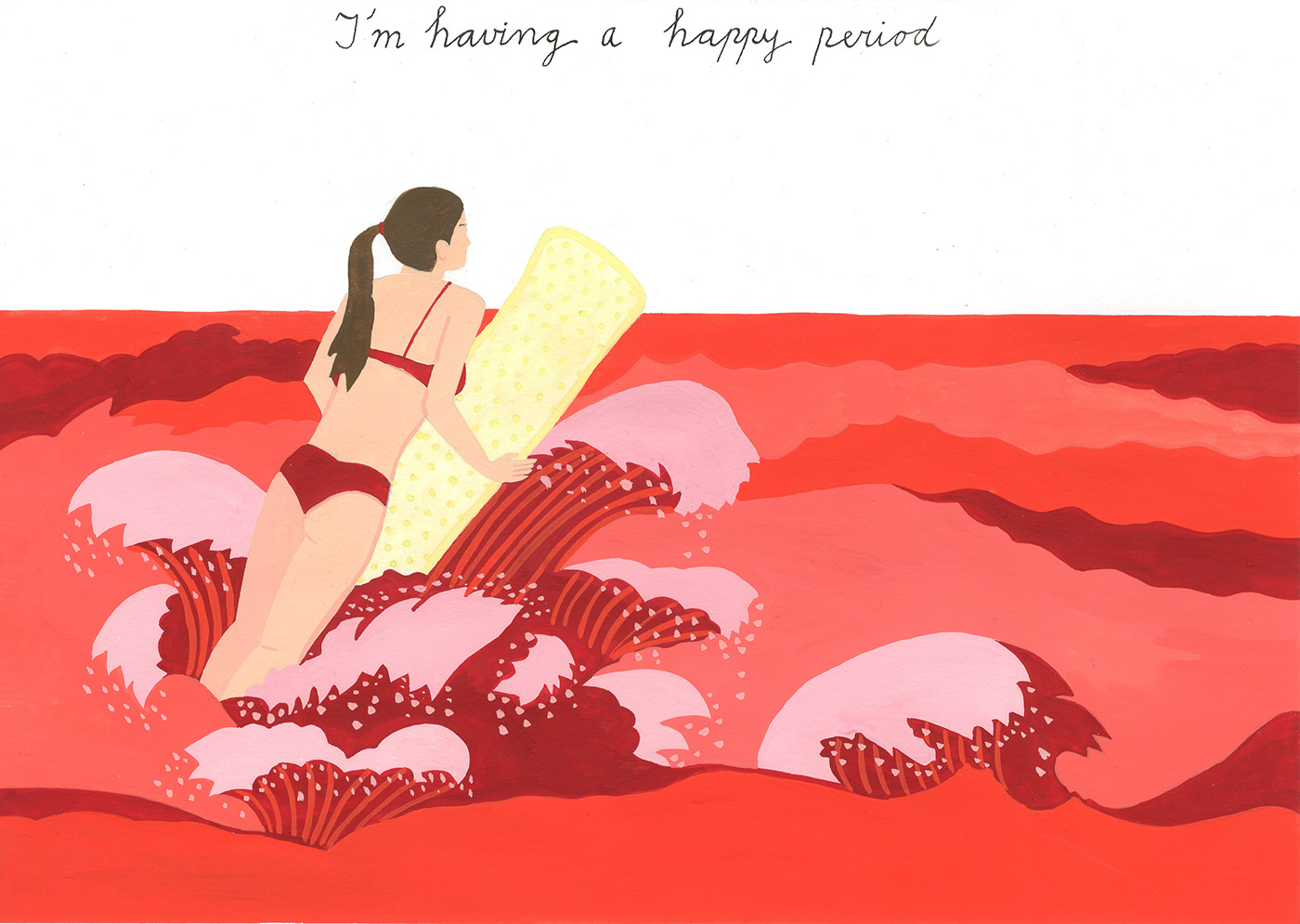 Adobe Portfolio period menstruation red red sea woman women man men underpants undies pimple hokusai hair golf